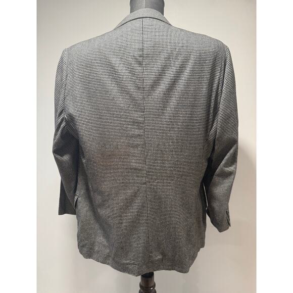 Brioni Neiman Marcus Escorial Wool Suit Jacket Houndstooth Blk White Size 48R JL - Picture 4 of 16